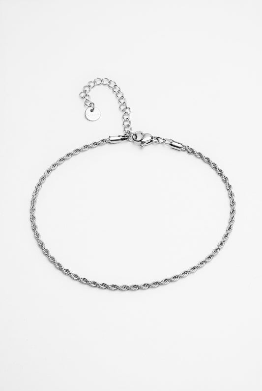 Tia Tarnish Steel Twist Chain Anklet