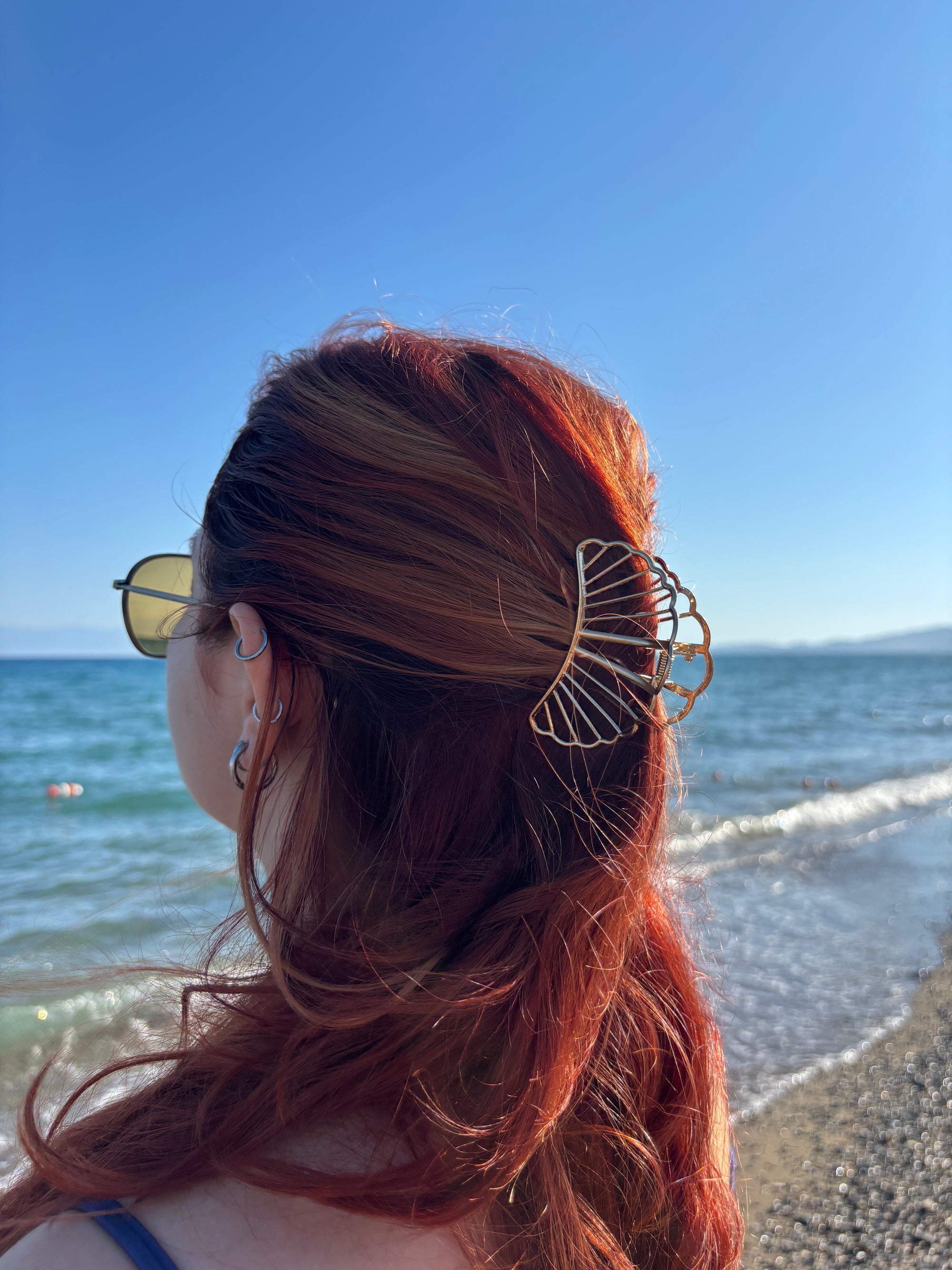 Soleil Altın Renkli Deniz Kabuğu Metal Mandal Toka