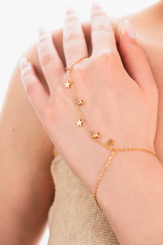 Reve Gold Colored Tarnish-Resistant Steel Star Shahmaran