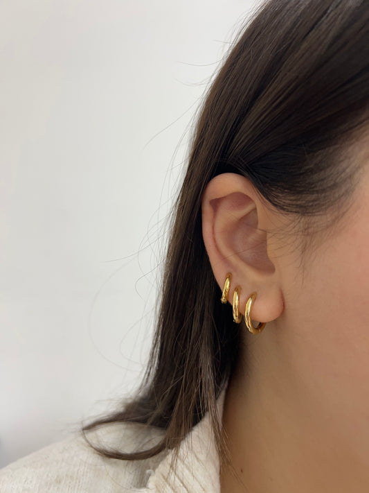 Ruby Gold Color Tarnish-Resistant Steel 6-Piece Earring Set 