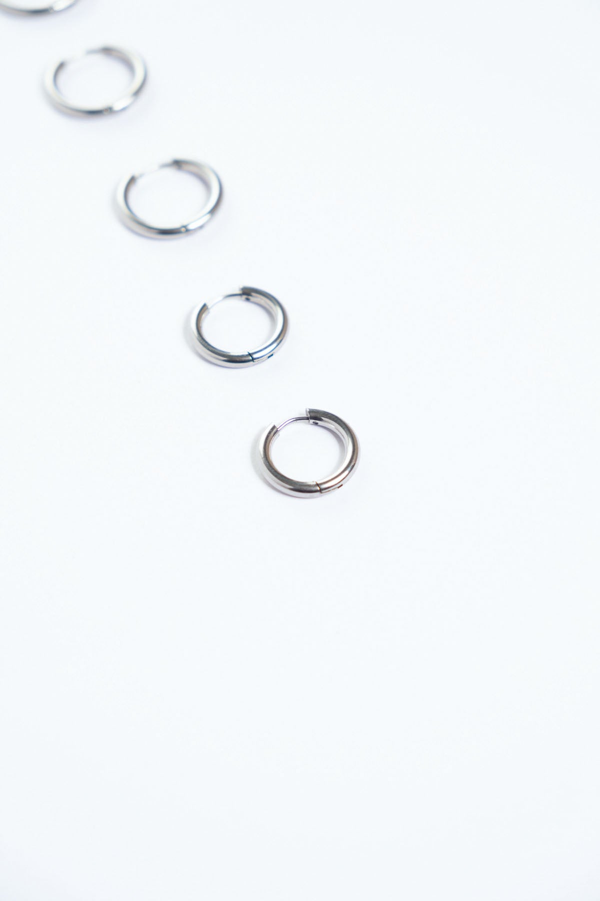 Hendrix Silver Color Tarnish Resistant Steel 6-Piece Earring Set