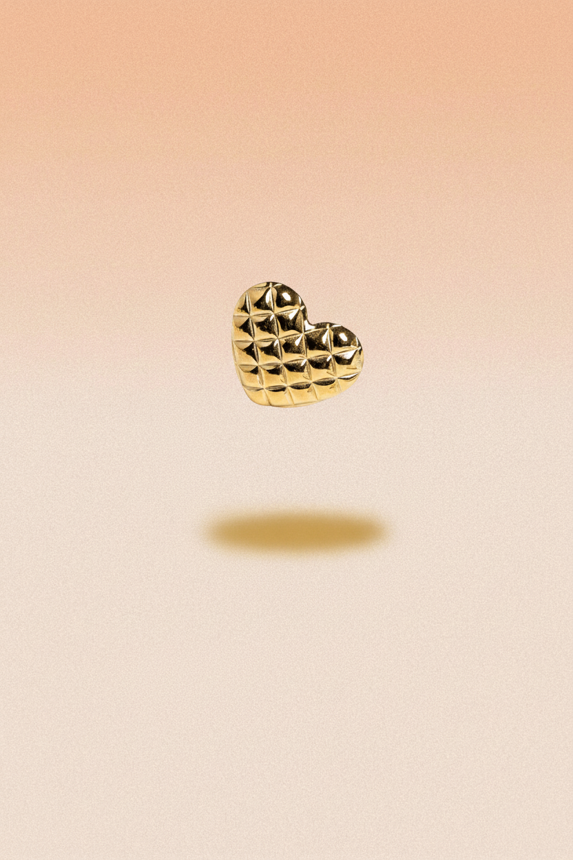 Patricie Altın Renkli Kararmaz Vintage Kalp Yüzük